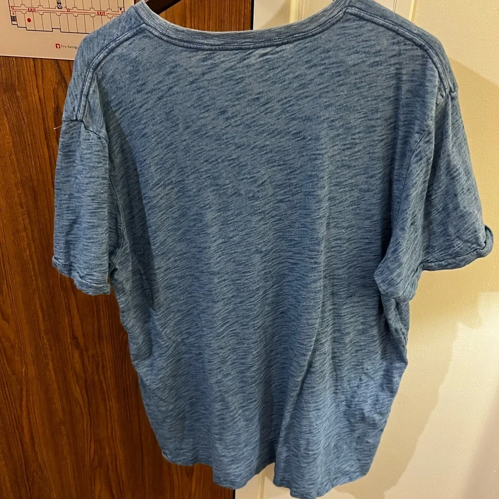 Lucky Brand Mens Sz XXL Graphic Print Too Tough To Die Blue T-Shirt